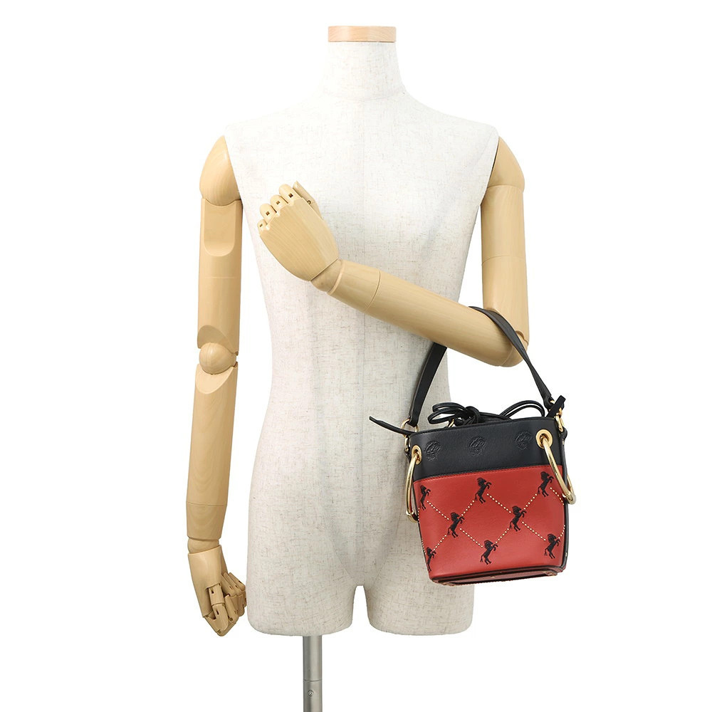 Chloe Roy Bucket Bag Leather Canvas Handbag - Picture 4 of 7